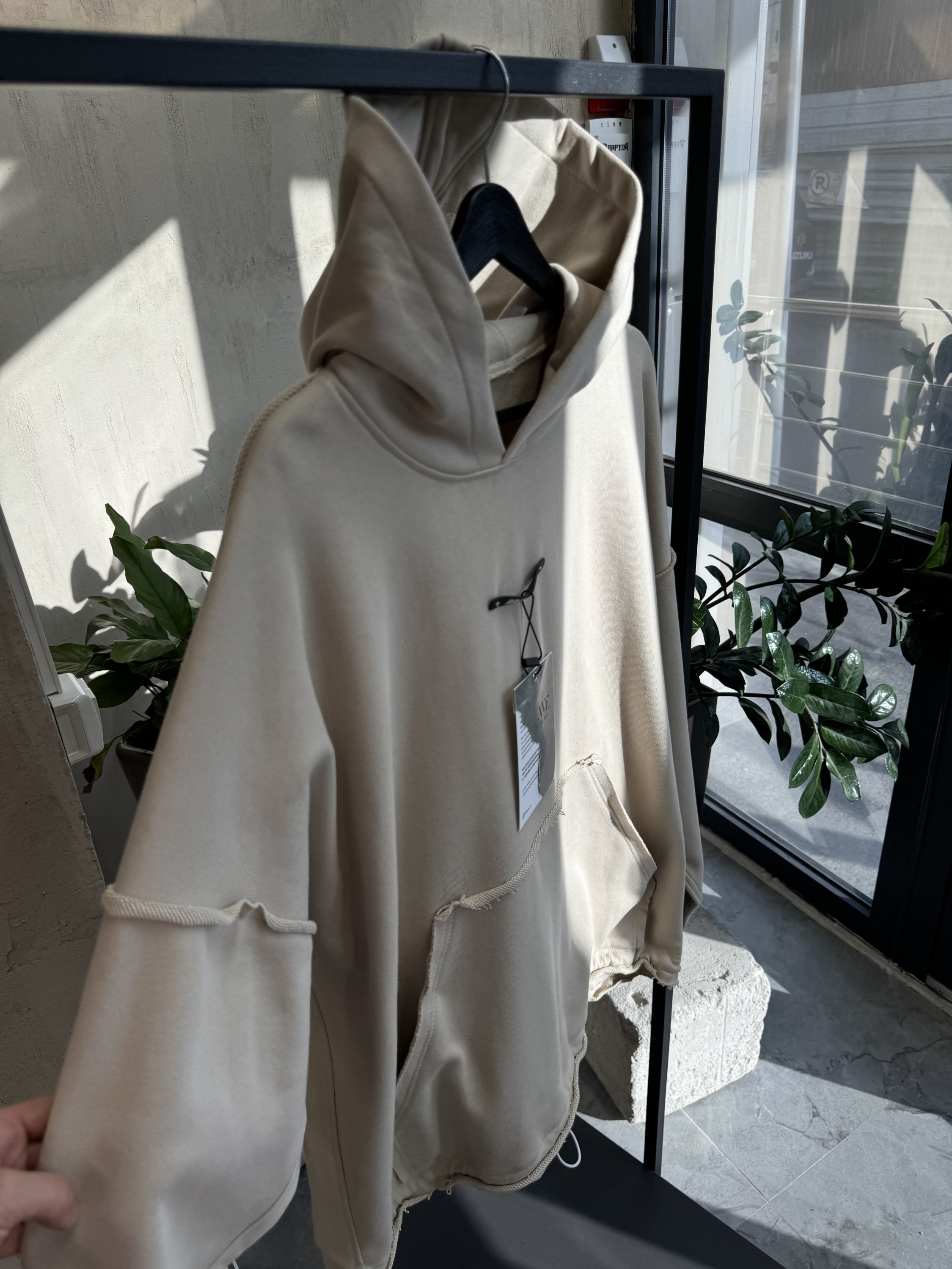 Demi-hoodie “beige”