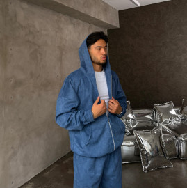 soft blue velour set