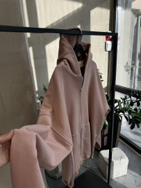 Demi-zip hoodie “dusty rose”