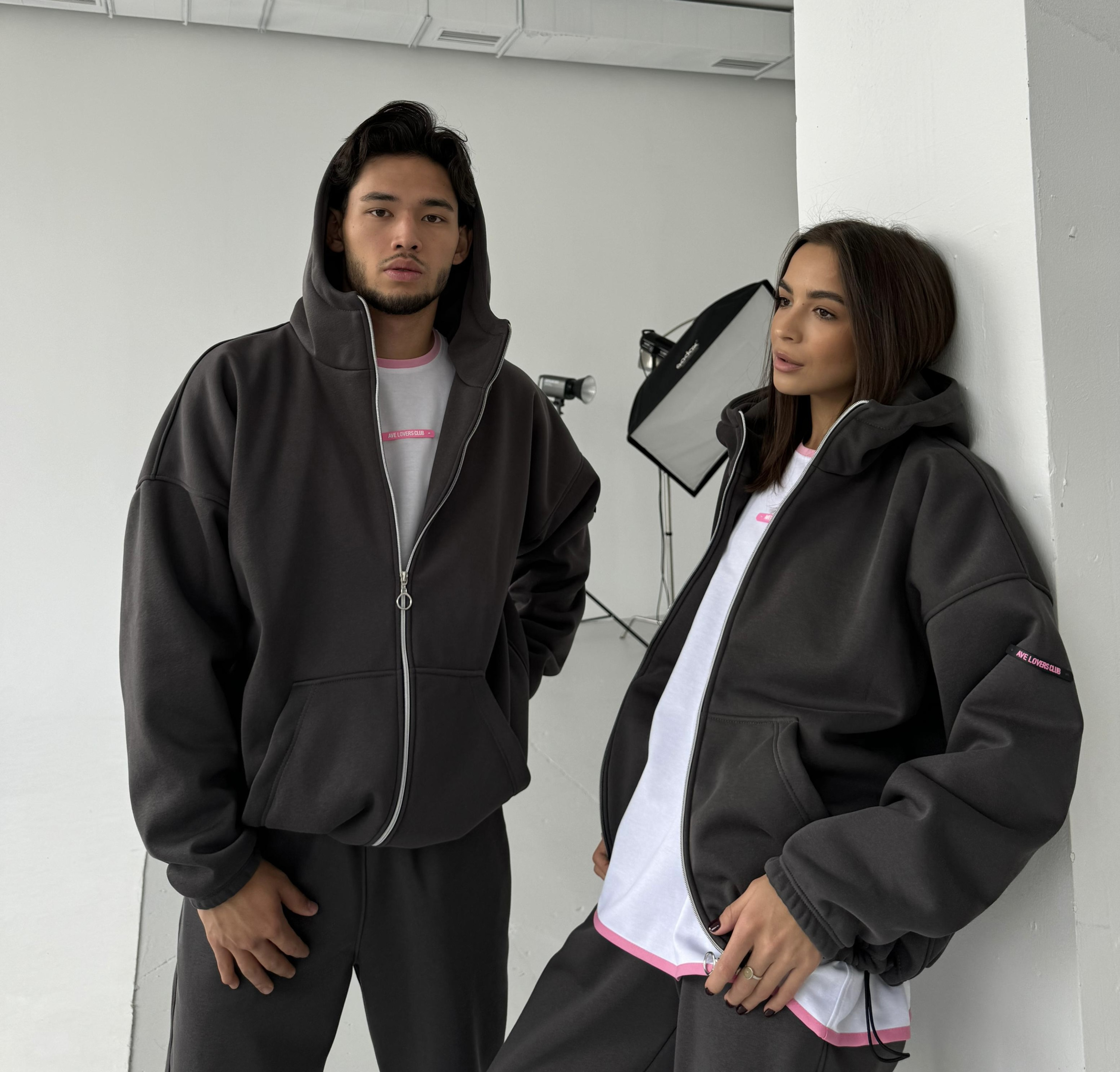 GRAPHITE warm zip set