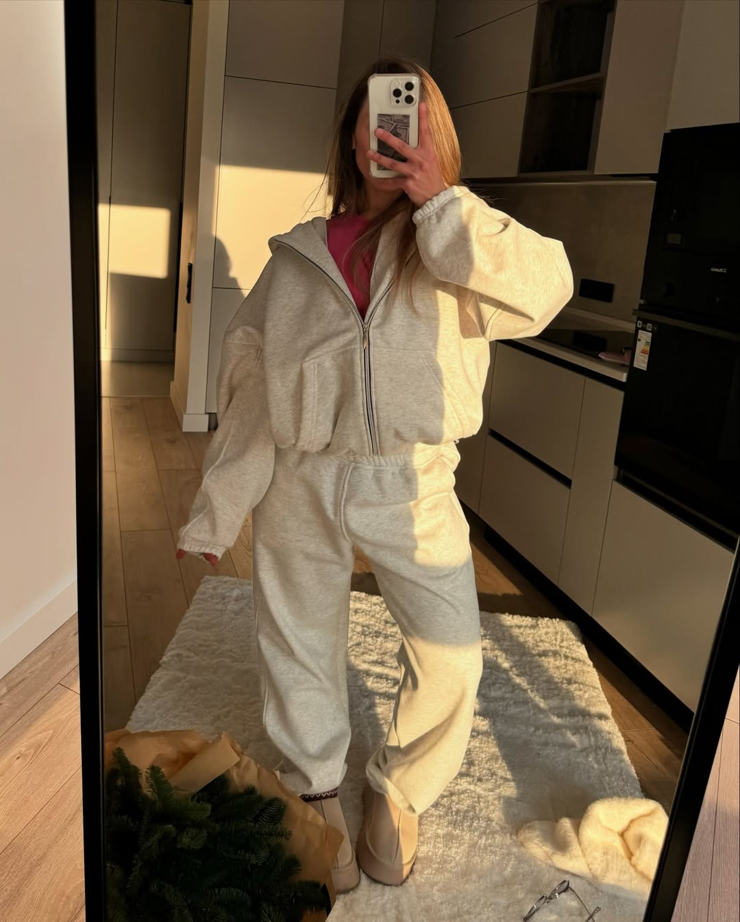 MELANGE warm zip set
