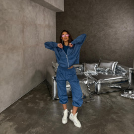 soft blue velour set