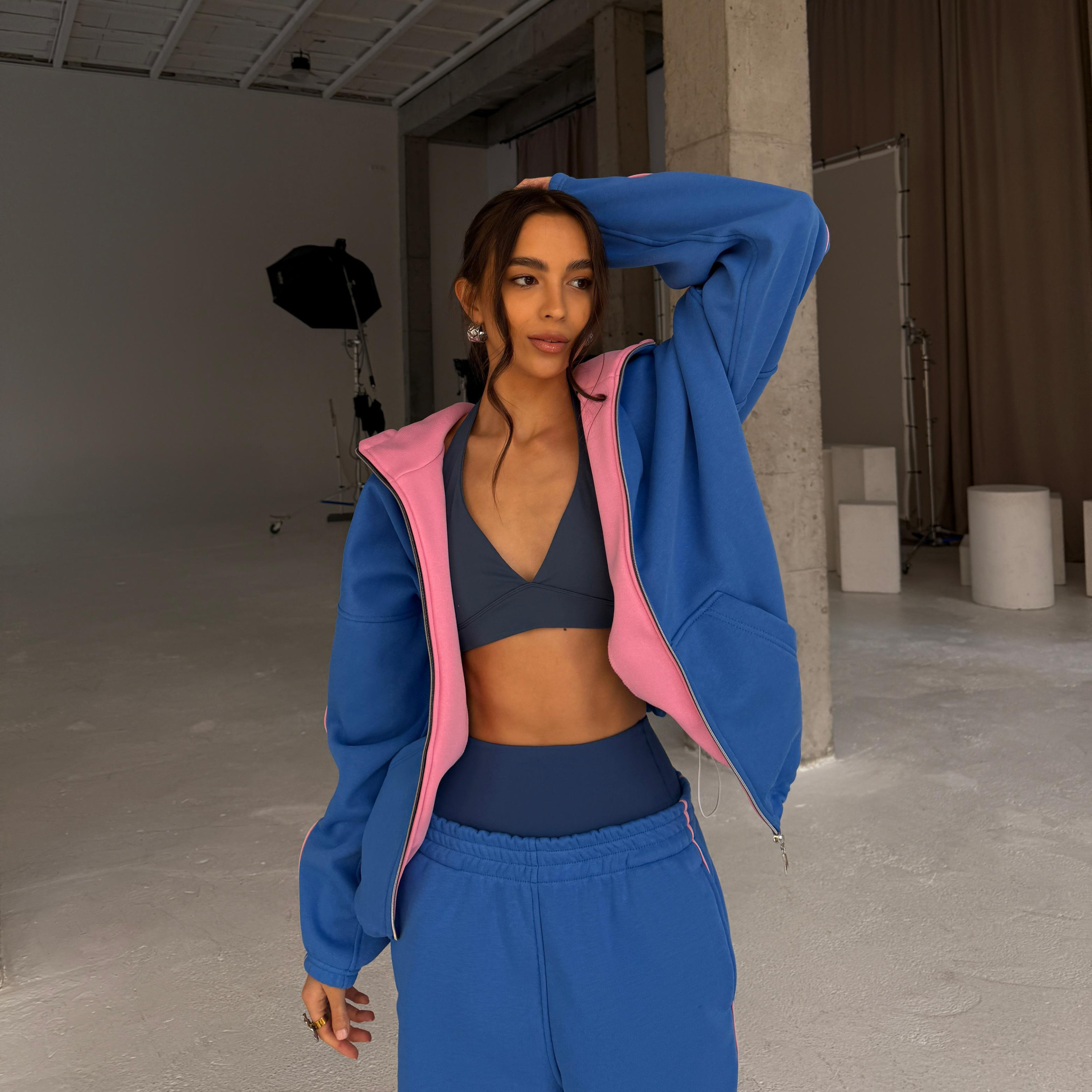 lagoon pink warm zip set