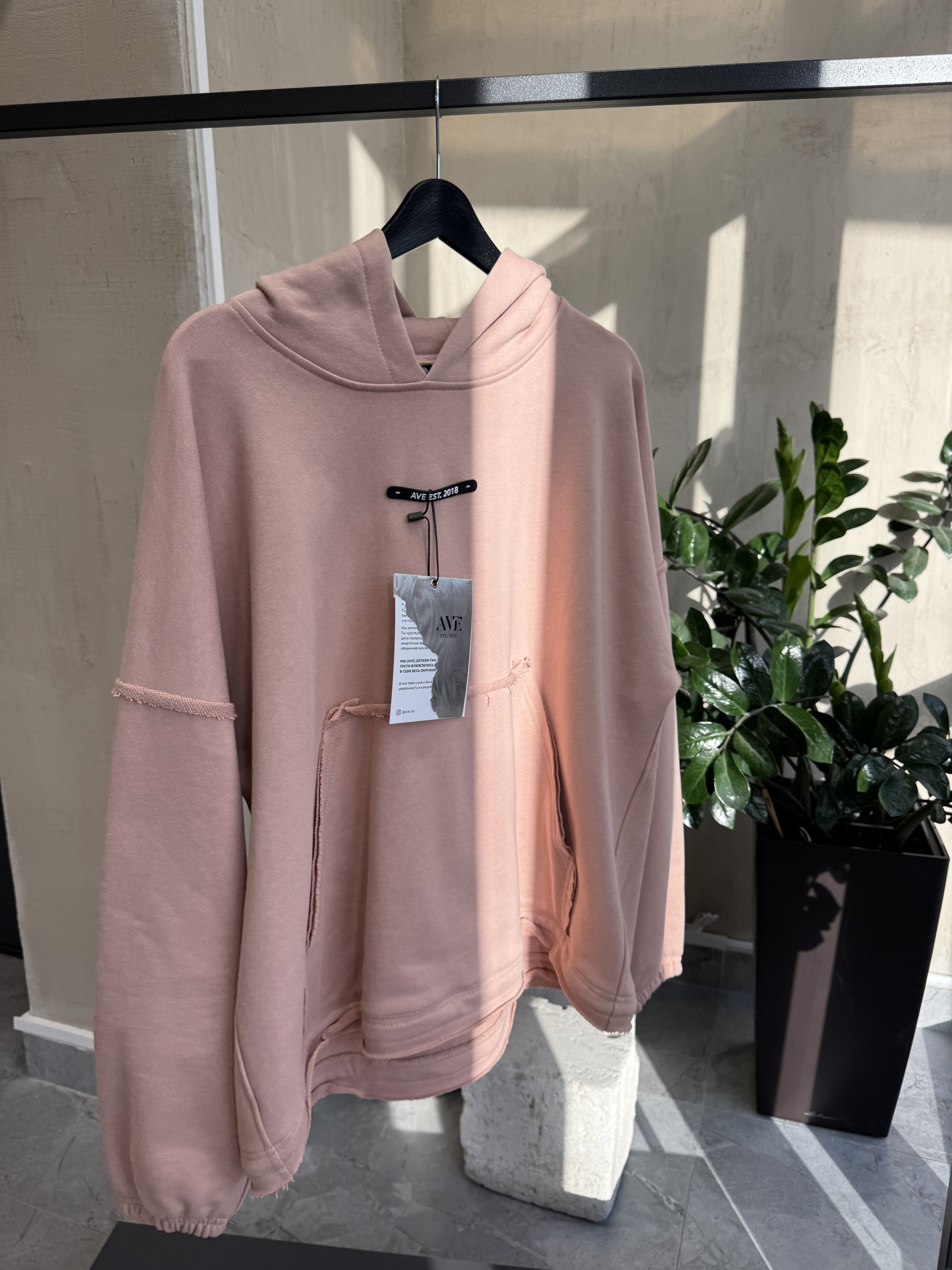 Demi-hoodie “dusty rose”