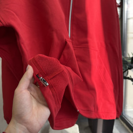 Demi-zip hoodie “gold red”