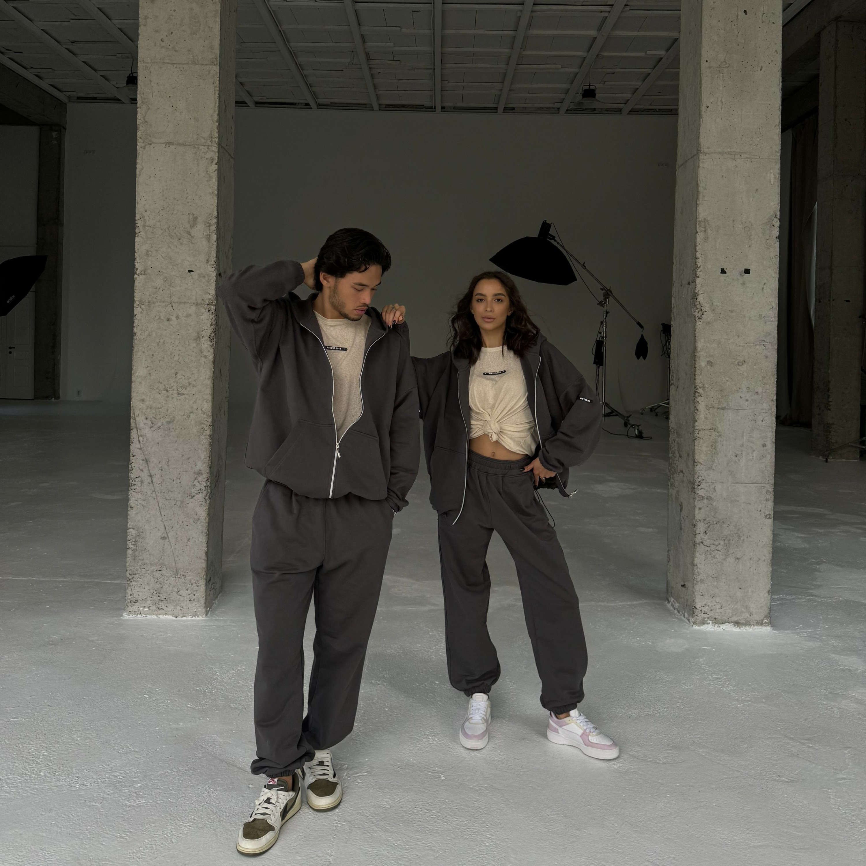 Demi-set zip “light-graphite”