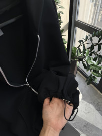 Demi-zip hoodie “black”