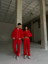 Demi-set zip “gold red”
