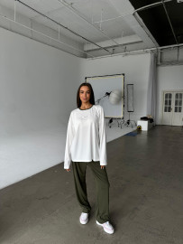 White khaki set lapsha viskoza