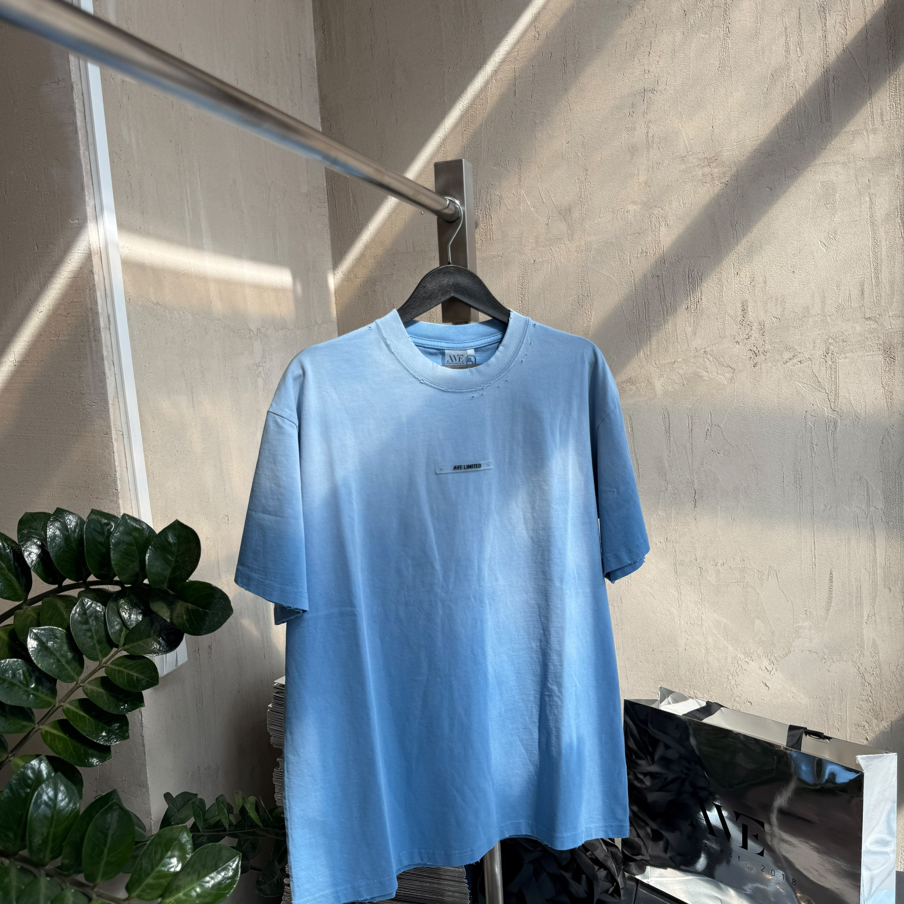blue gradient t-shirt