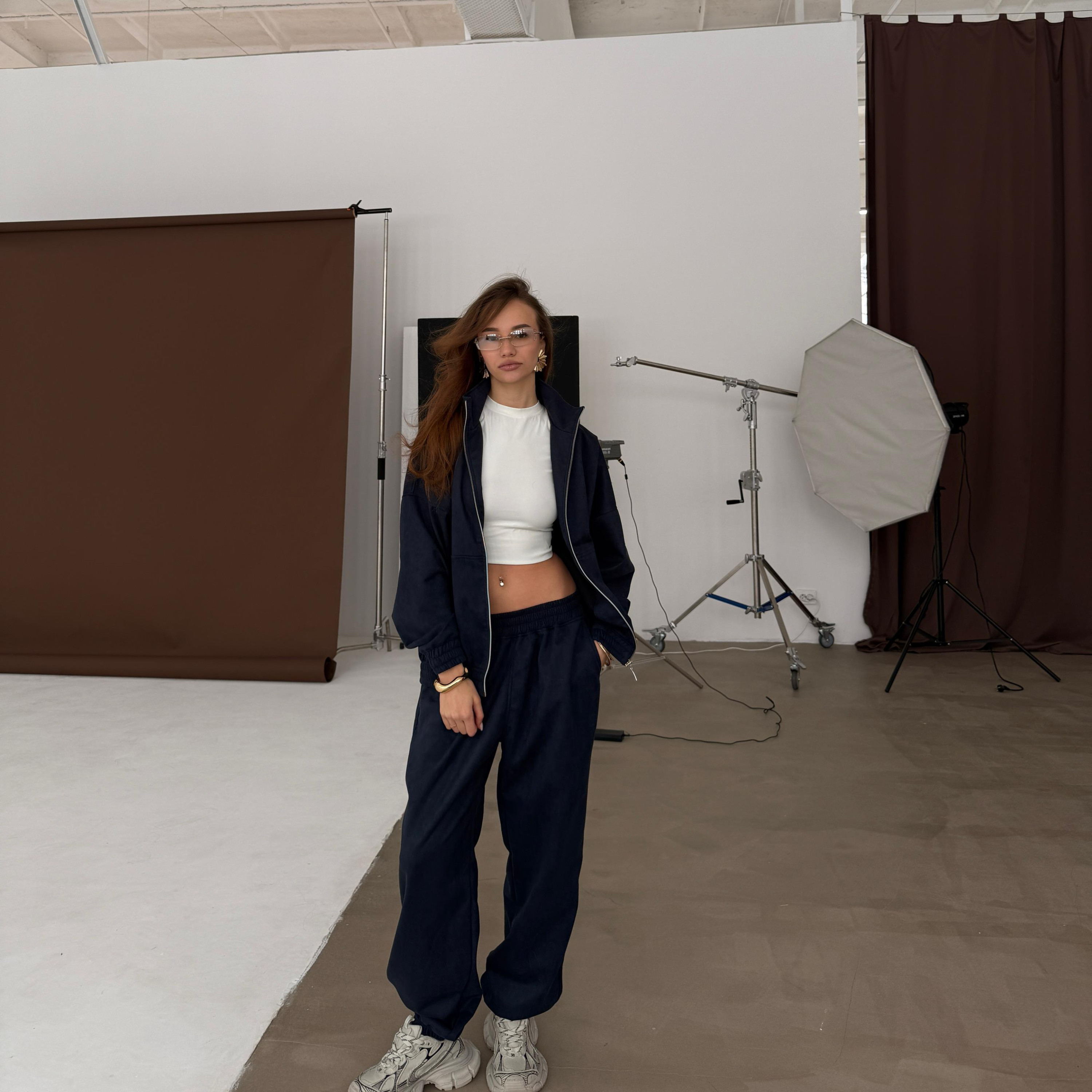 gold blue velour set