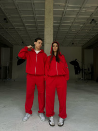 Demi-set zip “gold red”