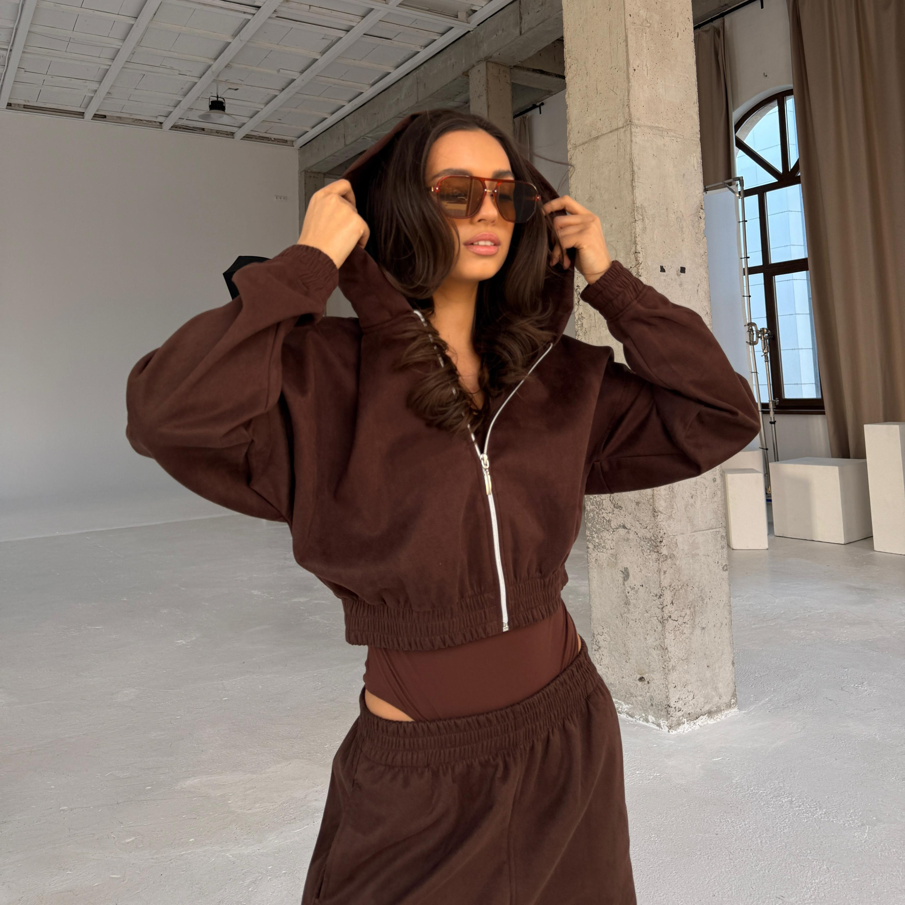 chocolate velour set