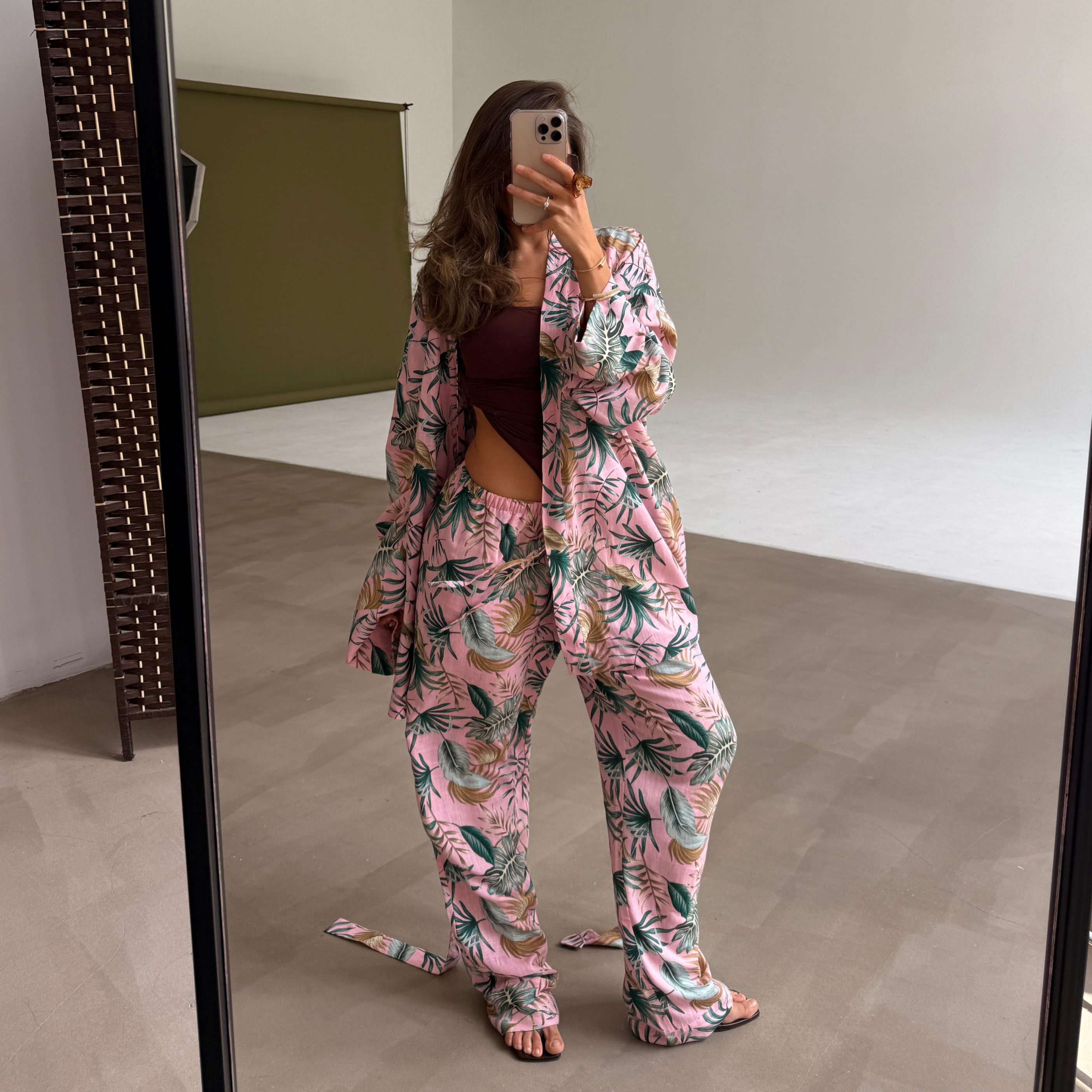 tropicana kimono set